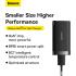 Baseus Travel Charger GaN5 Pro Fast Wall Charger, C+C+U, QC, AFC, PD 65W with Type-C to Type-C (100W) Cable 1m, Black